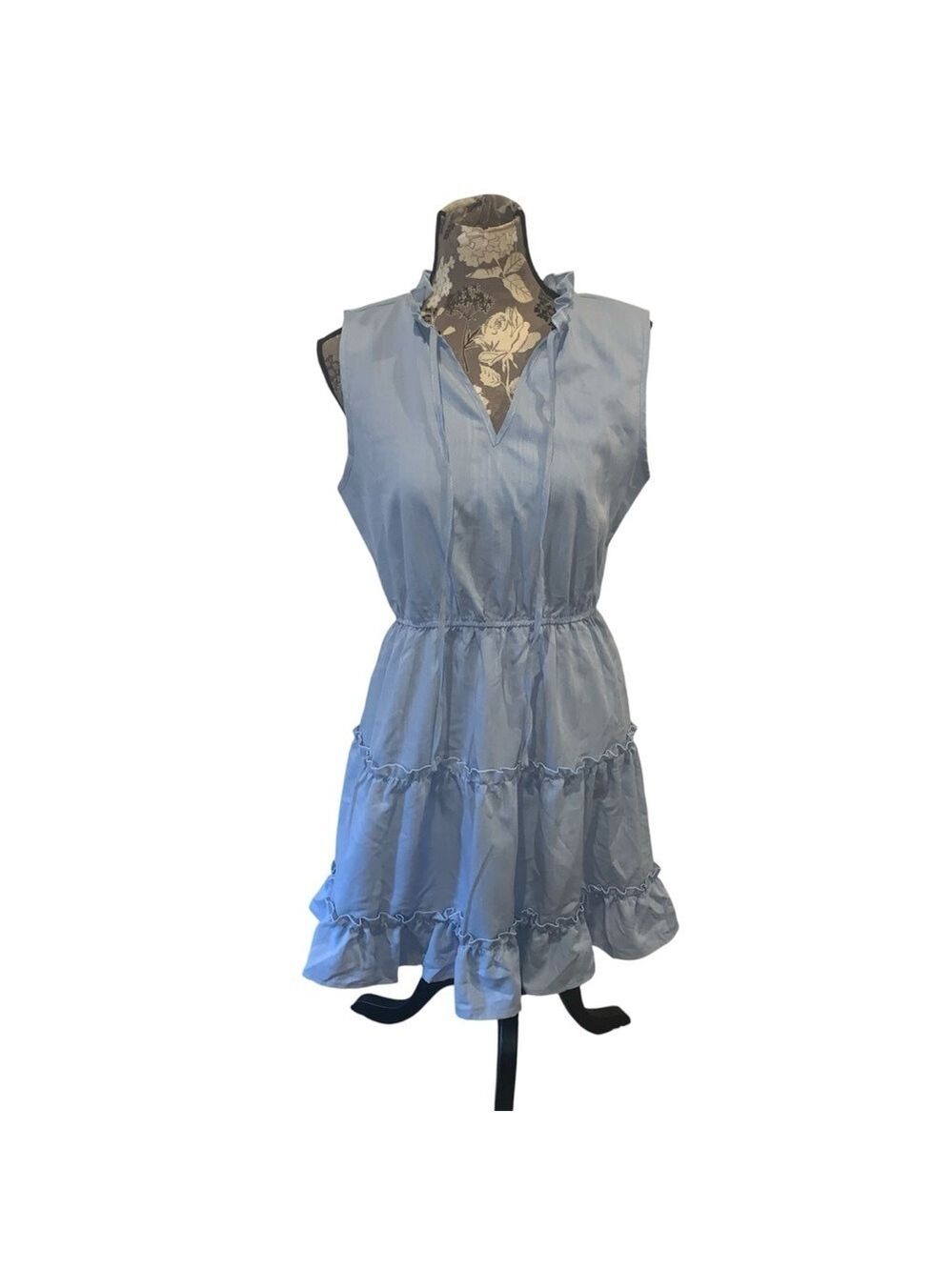 Blue Sleeveless Dress size 6 Summer Boho Western